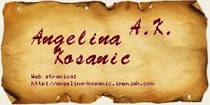 Angelina Kosanić vizit kartica